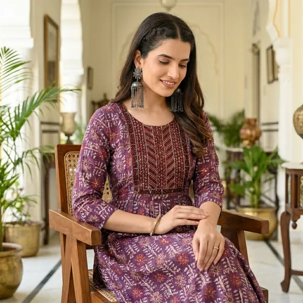 Purple_Pure_Cotton_Kurta_With_Pants_Set_For_Women