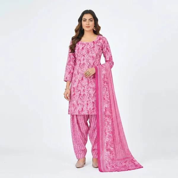 Pink_Pure_Cotton_Kurti_Set_With_Dupatta_For_Women