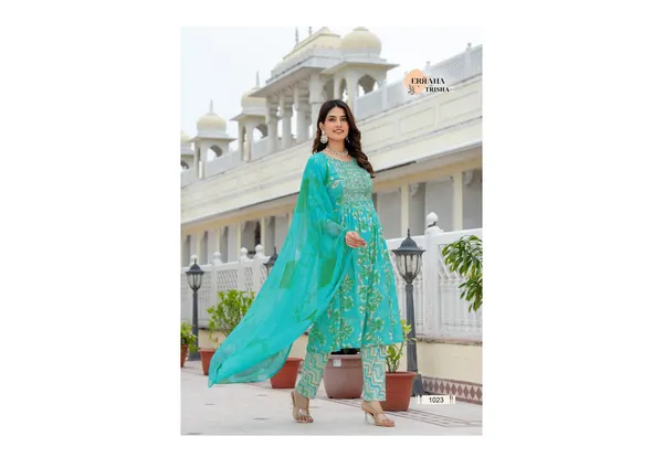 Turquoise_Blue_Pure_Cotton_Kurti_Set_With_Dupatta_For_Women