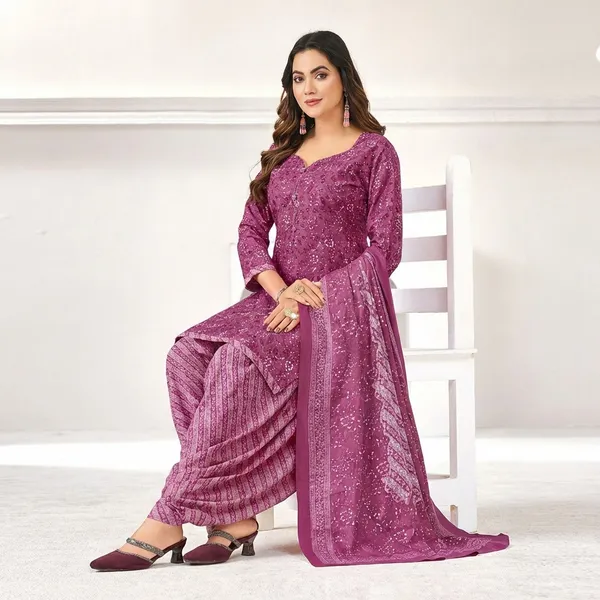 Purple_Pure_Cotton_Kurti_Set_With_Dupatta_For_Women
