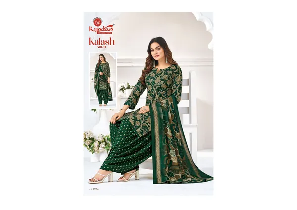 Green_Pure_Cotton_Kurti_Set_With_Dupatta_For_Women