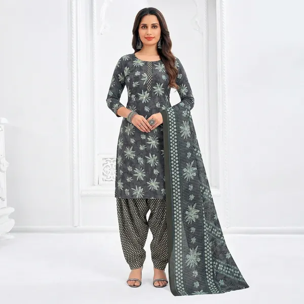 Grey_Pure_Cotton_Salwar_Suit_Set_For_Women