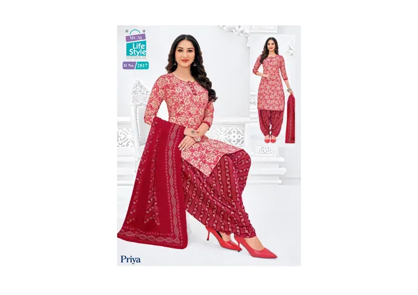 Red_Pure_Cotton_Salwar_Suit_Set_For_Women