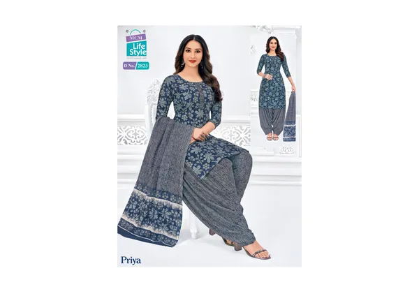 Blue_Pure_Cotton_Kurti_Set_With_Dupatta_For_Women