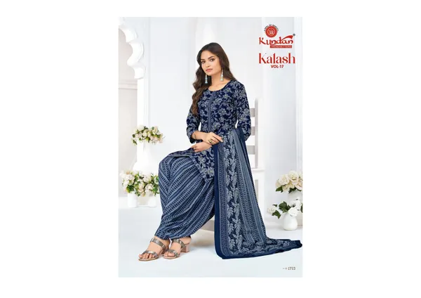 Blue_Pure_Cotton_Kurti_Set_With_Dupatta_For_Women