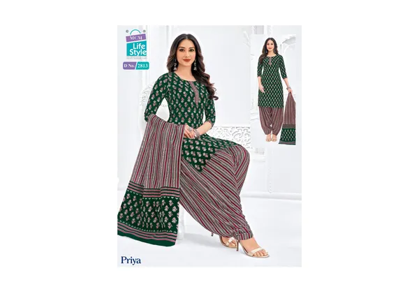Green_Pure_Cotton_Kurti_Set_With_Dupatta_For_Women