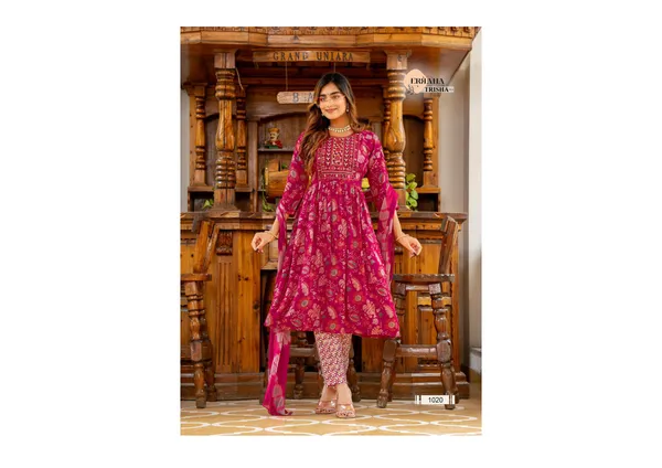 Pink_Pure_Cotton_Anarkali_Kurta_Set_For_Women
