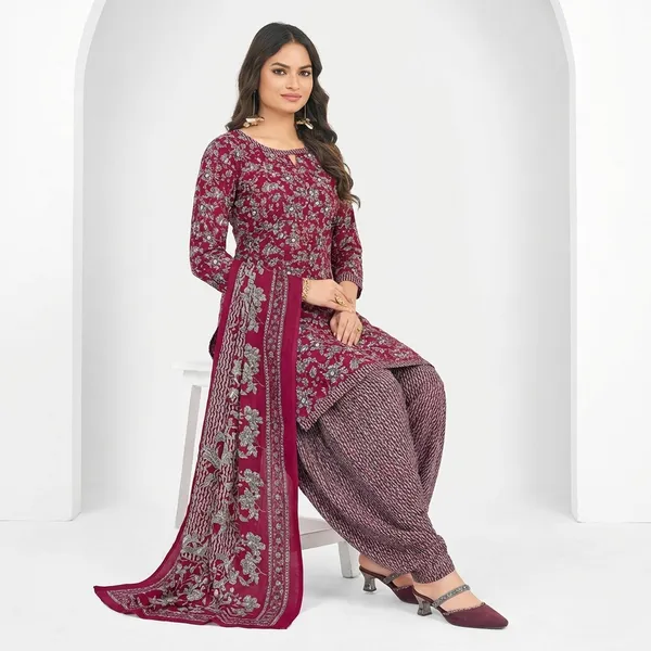 Magenta_Pure_Cotton_Dress_Material_For_Women