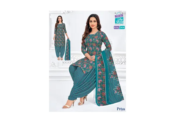 Multicolor_Pure_Cotton_Kurti_Set_With_Dupatta_For_Women