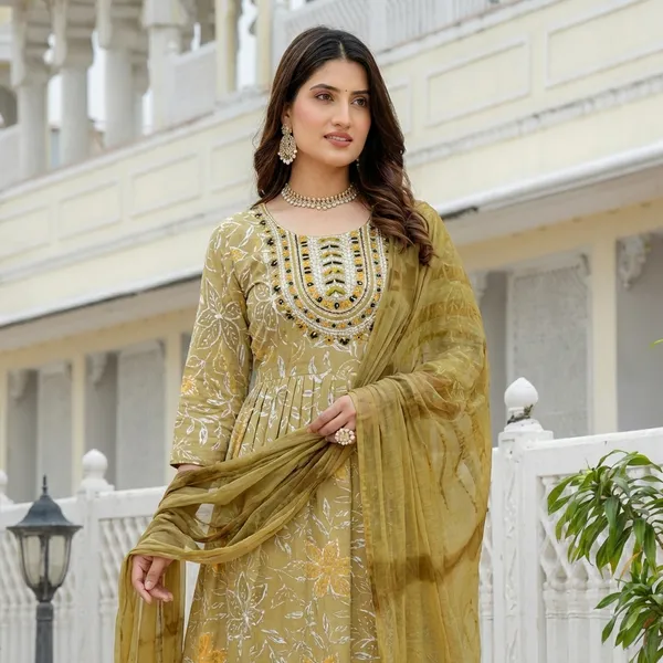 Yellow_Pure_Cotton_Kurti_Set_With_Dupatta_For_Women