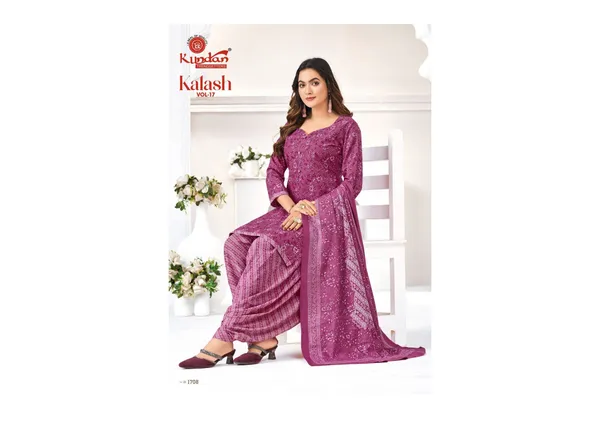 Purple_Pure_Cotton_Kurti_Set_With_Dupatta_For_Women