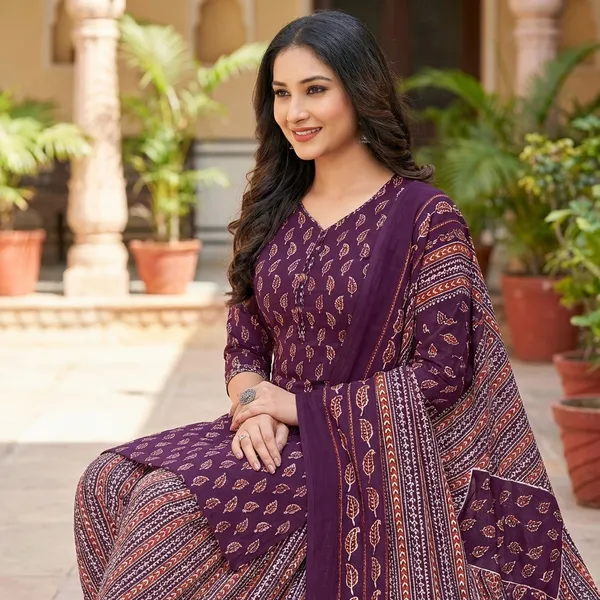 Purple_Pure_Cotton_Patiala_Suit_Set_For_Women