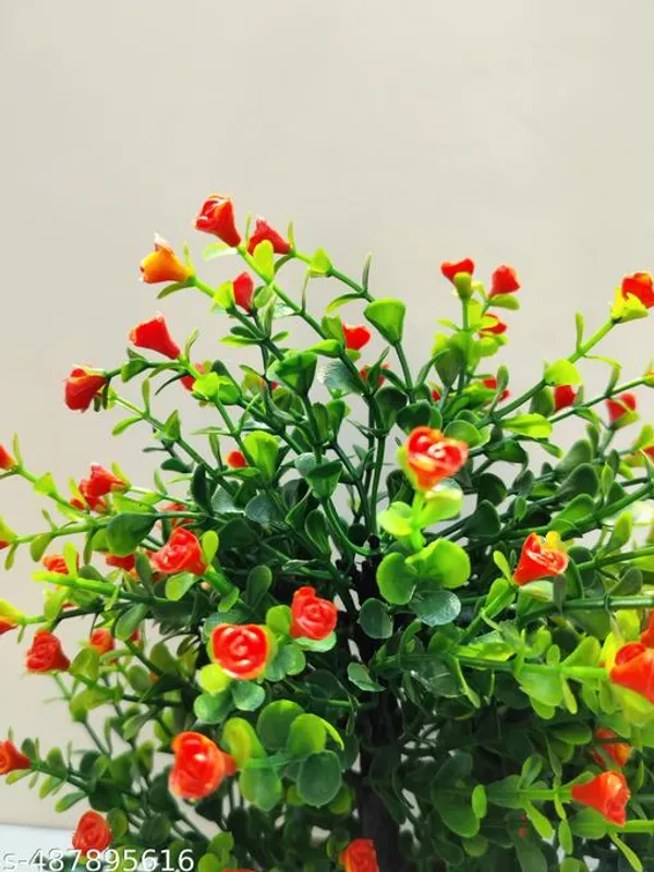 Green_Artificial_Flower_Arrangement_With_Wooden_Pot_With_Red_Bud_In_Wooden_Box