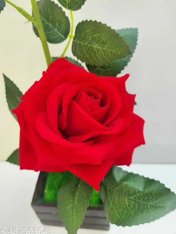 Red_Artificial_Rose_Flower_With_Bud_In_Wooden_Pot_Set_Of_Two
