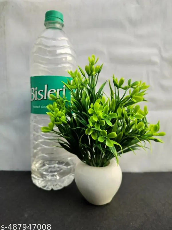 Green_Set_Of_5_Realistic_Artificial_Plants_Imported_Quality_Nearly_15Cm_Height