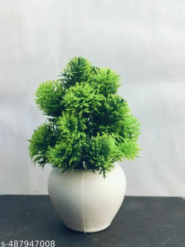 Green_Set_Of_5_Realistic_Artificial_Plants_Imported_Quality_Nearly_15Cm_Height