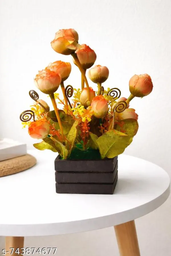 Yellow_Artificial_Flower_Arrangement_With_Fabric_Flowers