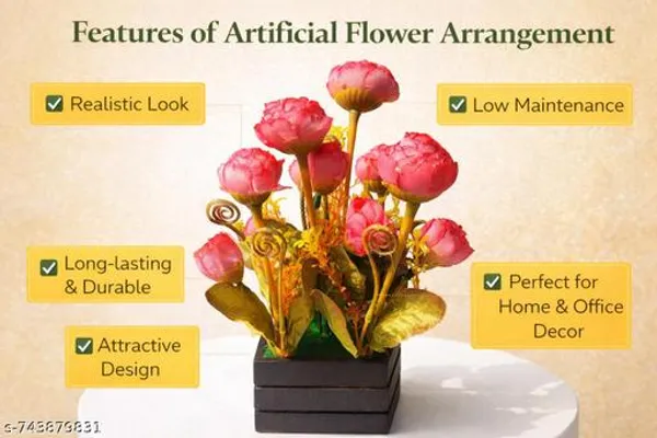 Pink_Artificial_Flower_Arrangement