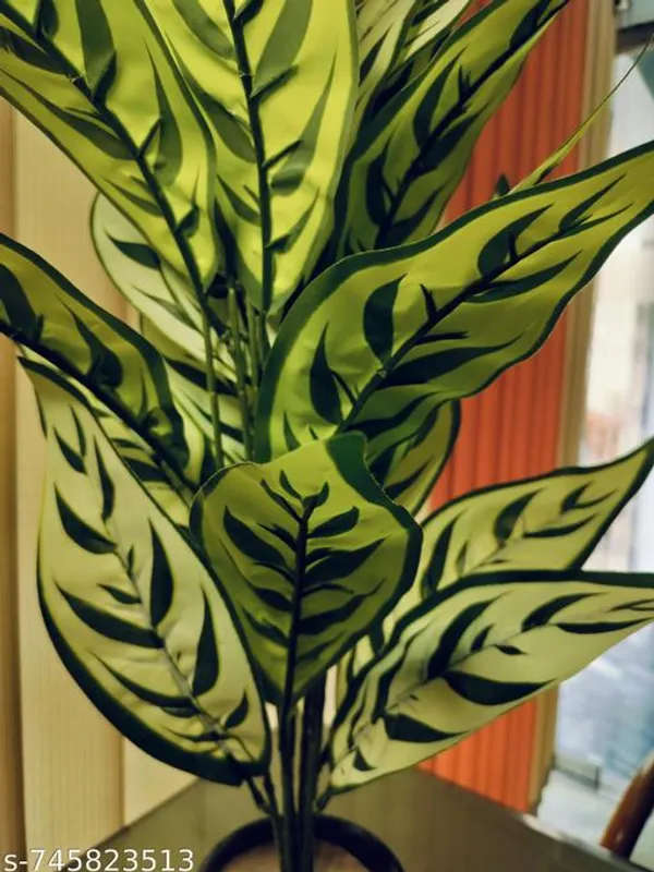 Green_Artificial_Plant_With_26_Leaves_Height_1_5_Feet_For_Home_Decor_Table_Top_Etc_Without_Pot