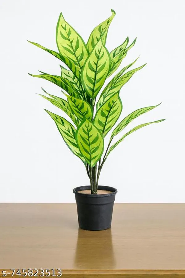 Green_Artificial_Plant_With_26_Leaves_Height_1_5_Feet_For_Home_Decor_Table_Top_Etc_Without_Pot