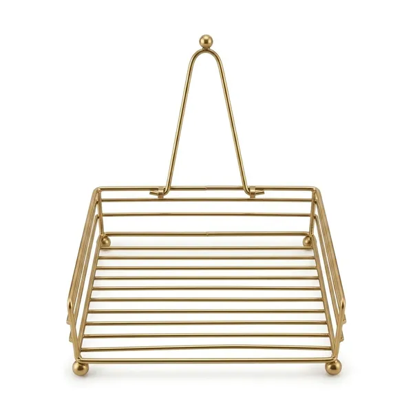 Gold_Tone_Wire_Napkin_Holder_With_Triangular_Handle