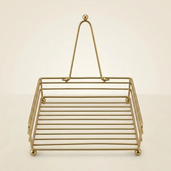Gold_Tone_Wire_Napkin_Holder_With_Triangular_Handle