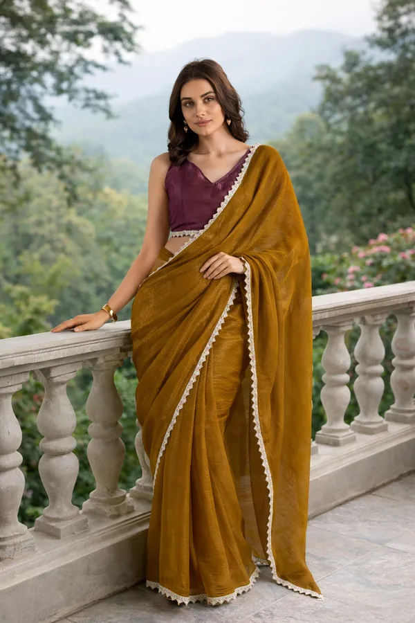 Mustard_Satin_Silk_Saree_For_Women