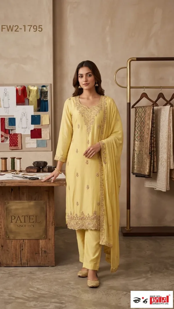 Lemon_Crape_Straight_Kurta_Set_For_Women_Set_Of_3