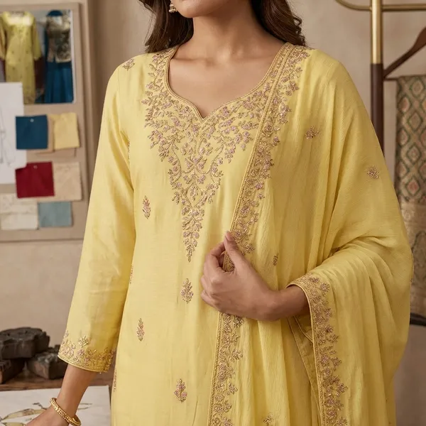 Lemon_Crape_Straight_Kurta_Set_For_Women_Set_Of_3