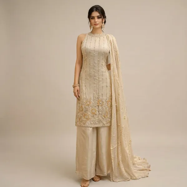 Off_White_Silk_Gharara_For_Women_Set_Of_3