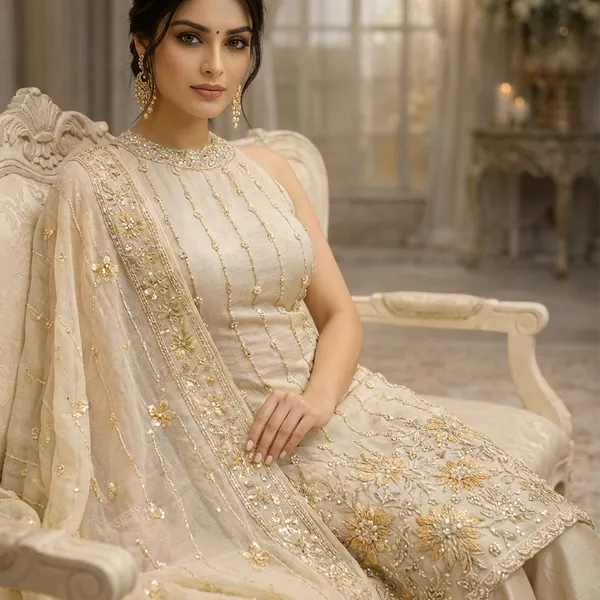 Off_White_Silk_Gharara_For_Women_Set_Of_3