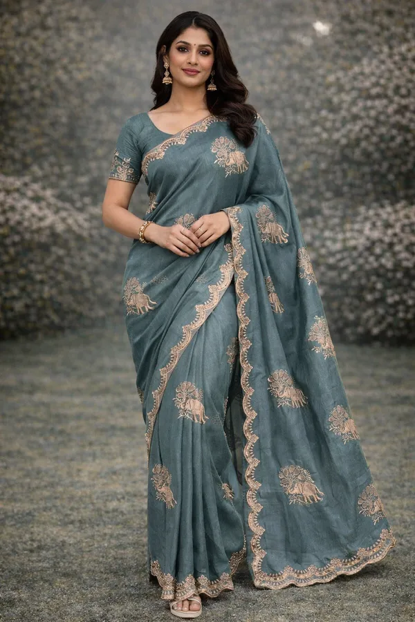 Grey_Crape_Saree_For_Women