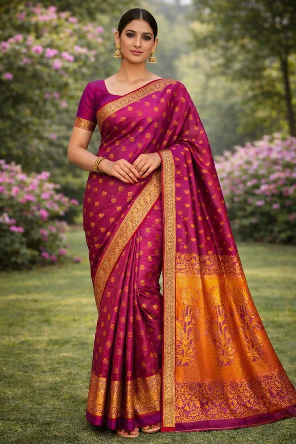Wine_Soft_Silk_Saree_For_Women