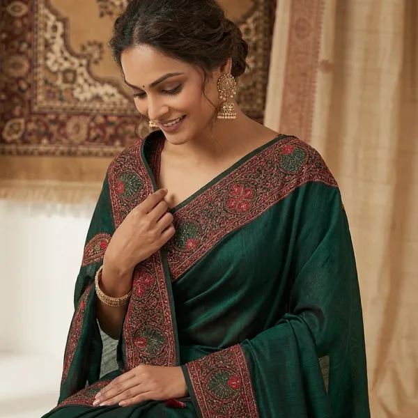 Rama_Green_Georgette_Saree_For_Women_Set_Of_1
