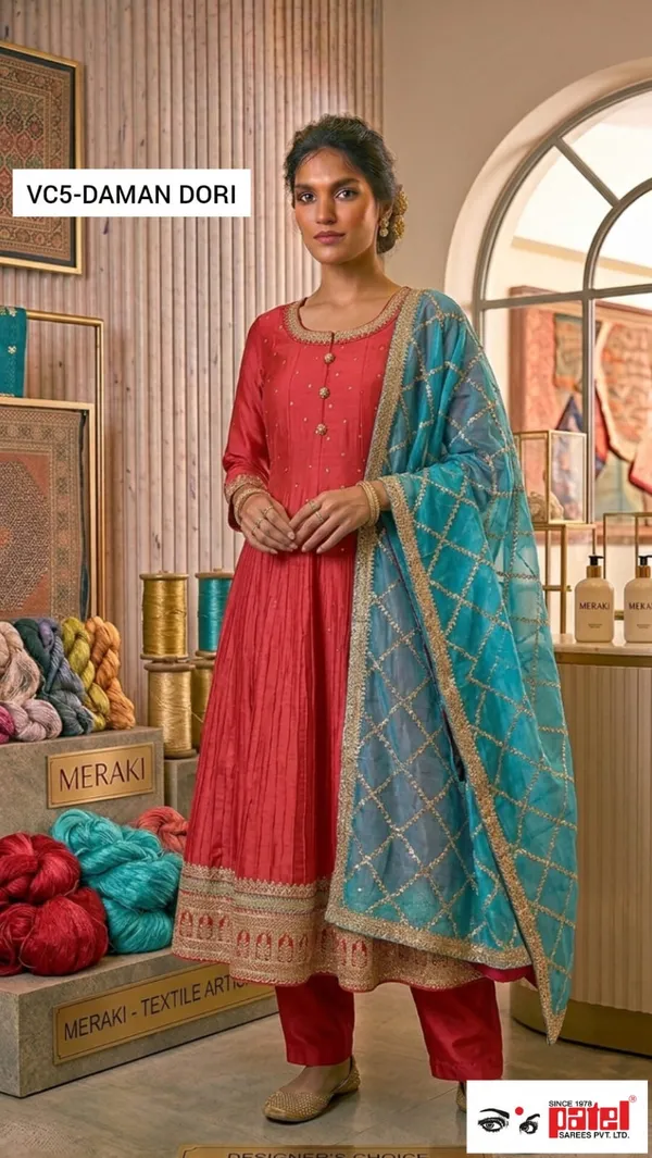 Rani_Pink_Raw_Silk_Ethnic_Kurta_Set_For_Women_Set_Of_3