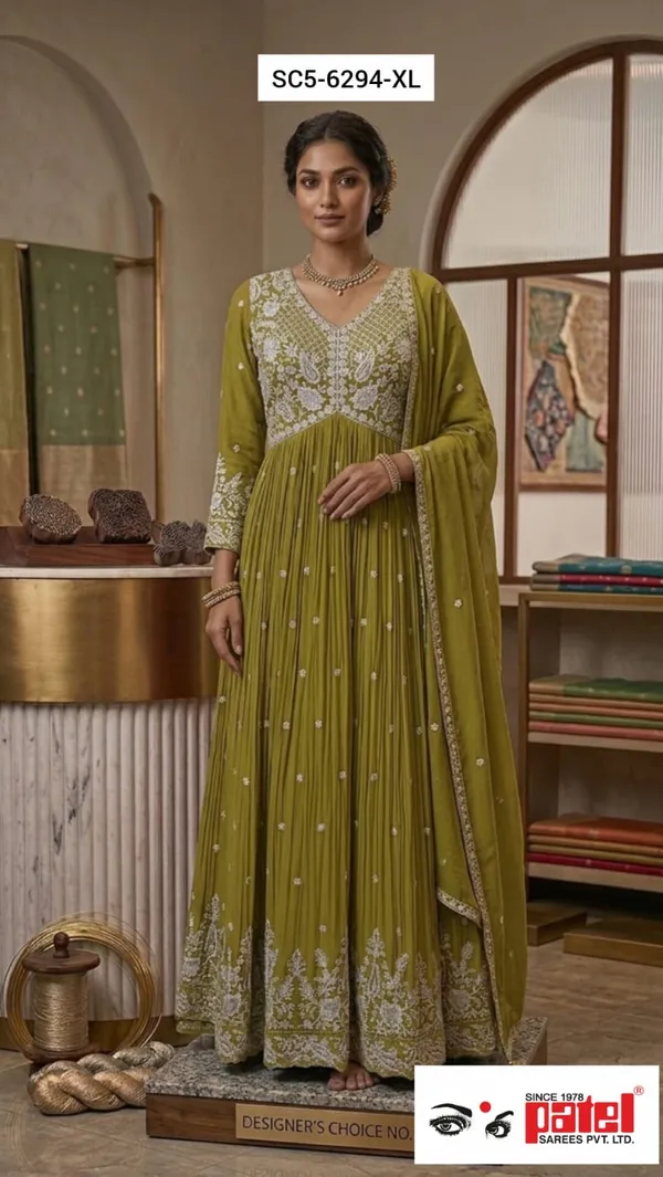 Liril_Georgette_Ethnic_Gown_For_Women_Set_Of_3