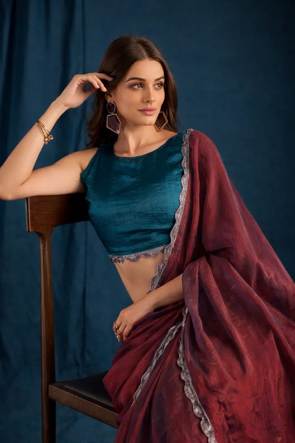 Rust_Satin_Silk_Saree_For_Women