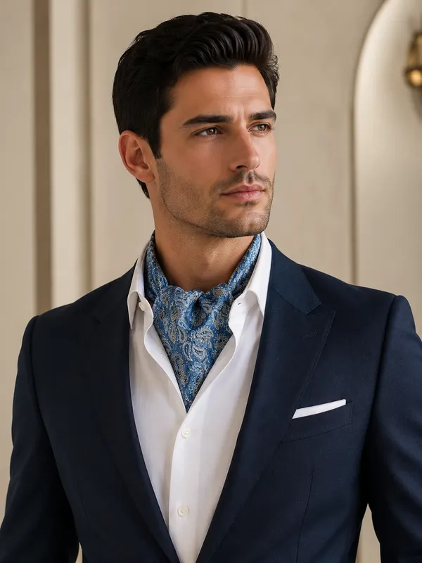 AACHINO_Luxury_Paisley_Micro_Silk_Ascot_Tie_for_Men_-_Premium_Italian_Style_Cravat_|_Formal_&_Casual_Neckwear_for_Weddings,_Parties,_and_All_Seasons_|_Elegant_Men's_Fashion_Accessory_(Sky_Blue)