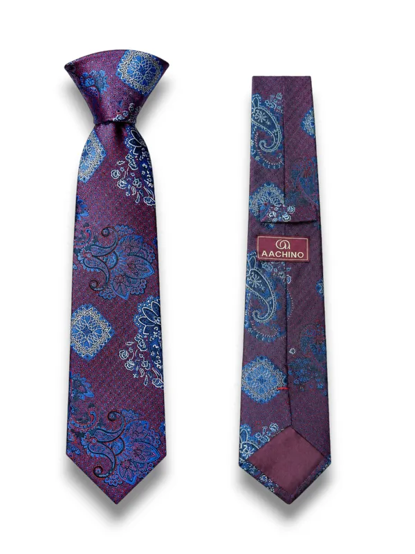 AACHINO_Pure_Silk_Necktie_for_Men_|_Premium_Formal_Wedding_Tie_Pack_of_1_(Amo_8_Silk_Tie)