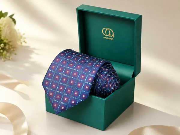 AACHINO_Pure_Silk_Tie_for_Men_|_Premium_Business_Wedding_Necktie_Pack_of_1_(Amot_8_Silk_Tie)