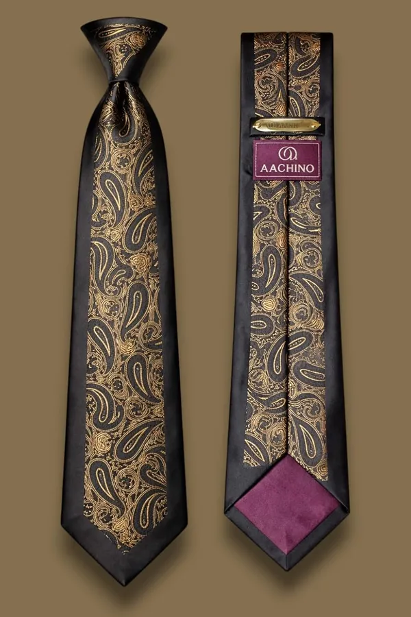 Premium_Men’s_Micro_Fabric_Necktie_–_Luxury_Formal_Tie_for_Wedding,_Office,_Business_&_Party_Wear_|_AACHINO
