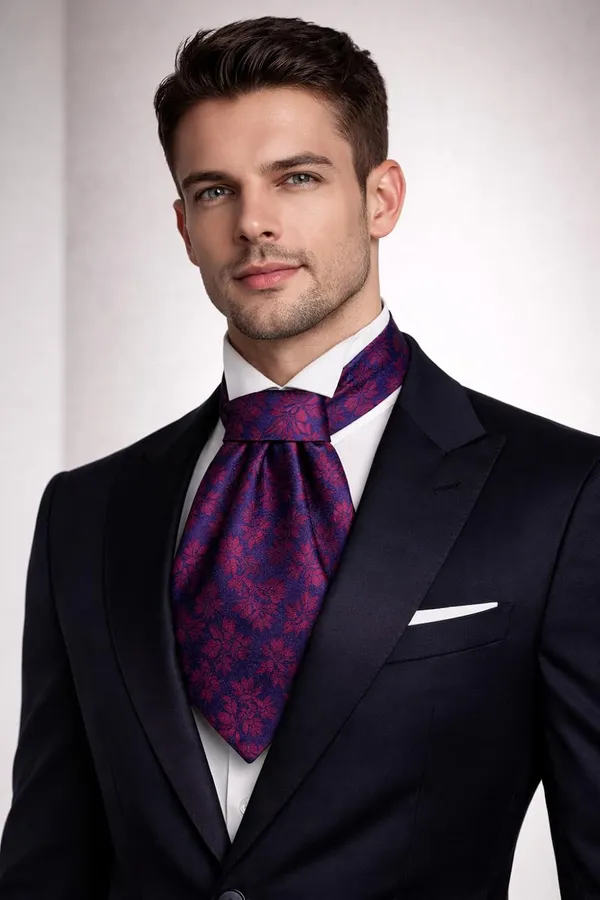 AACHINO_Designer_Cravat_for_Men_–_Elegant_Microfiber_Ascot_Tie_for_Weddings,_Formal_Events_&_Party_Wear