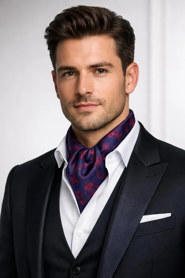 AACHINO_Designer_Cravat_for_Men_–_Elegant_Microfiber_Ascot_Tie_for_Weddings,_Formal_Events_&_Party_Wear
