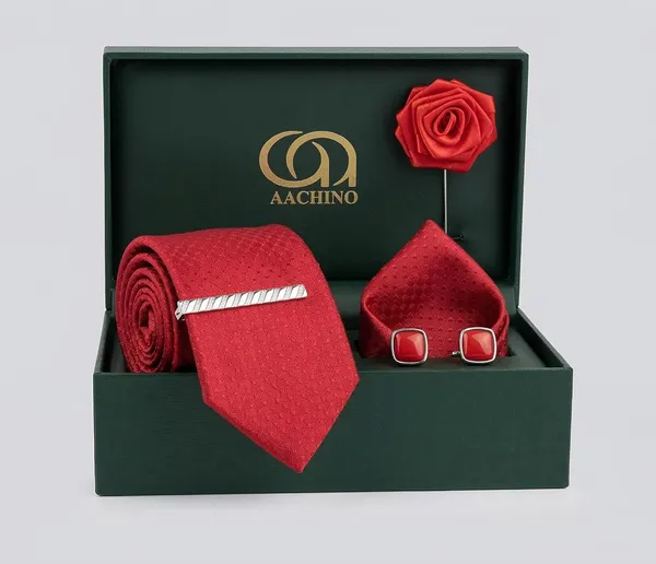 AACHINO_Designer_Silk_Tie_Set_–_Luxury_Formal_Fashion_Accessories_Combo_for_Groom,_Office_&_Party_Wear