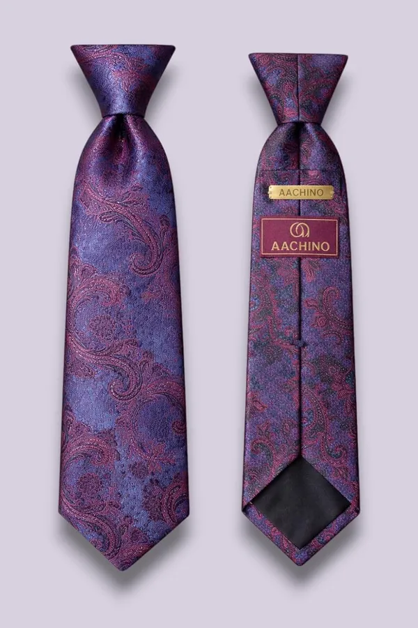 AACHINO_Designer_Silk_Tie_Set_–_Luxury_Formal_Fashion_Accessories_Combo_for_Groom,_Office_&_Party_Wear