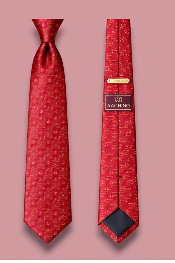 AACHINO_Designer_Silk_Tie_Set_–_Luxury_Formal_Fashion_Accessories_Combo_for_Groom,_Office_&_Party_Wear