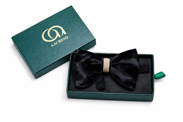 AACHINO_Elegant_Velvet_Bow_Tie_Gift_Box_Set_–_Pre_Tied_Adjustable_Men’s_Formal_Bow_for_Wedding_&_Party_Wear