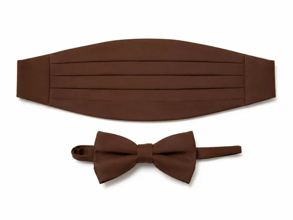 AACHINO_Premium_Men's_Micro_Fiber_Neck_Bow_Tie_&_Cummerbund_Set_-_Elegant_Slim_Tie_for_Weddings,_Grooms_&_Formal_Events_-_Luxury_Smooth_Finish_Tuxedo_Accessory_with_Gift_Box_(Brown)