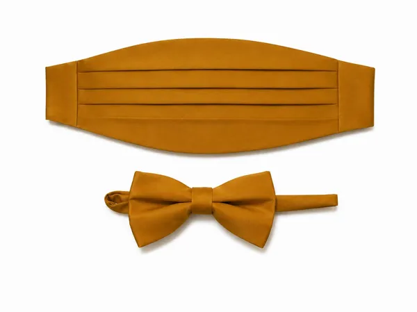 AACHINO_Premium_Men's_Micro_Fiber_Neck_Bow_Tie_&_Cummerbund_Set_-_Elegant_Slim_Tie_for_Weddings,_Grooms_&_Formal_Events_-_Luxury_Smooth_Finish_Tuxedo_Accessory_with_Gift_Box_(Mustard)
