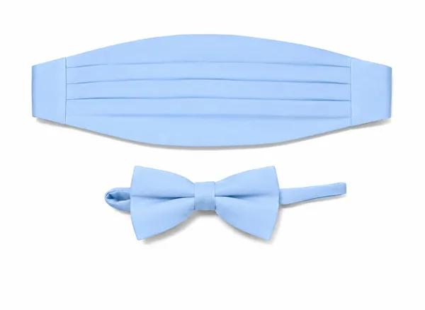 AACHINO_Premium_Men's_Micro_Fiber_Neck_Bow_Tie_&_Cummerbund_Set_-_Elegant_Slim_Tie_for_Weddings,_Grooms_&_Formal_Events_-_Luxury_Smooth_Finish_Tuxedo_Accessory_with_Gift_Box_(Sky_Blue)
